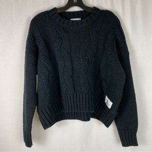 Calvin Klein Jeans Black Cable Knit Sweater
